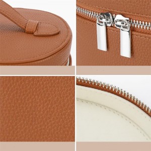 TRUST-U Cross-border Multi-layer PU Cosmetic Bag High-end Travel Toiletry Bag Portable Large Capacity Leather Bucket Cosmetic Bag