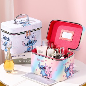 Bag cosmetig capasiti mawr TRUST-U gyda theimlad moethus, storfa gludadwy ac amlswyddogaethol a hawdd ei gario