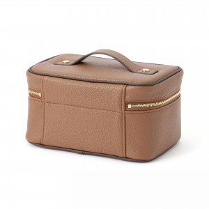 TRUST-U Japan Amazon Qaabka Cusub ee Saxda ah ee Maqaar ee Boorsada Qurxinta Dumarka, Lychee Texture Large Capacity Handheld Boorsada Kaydinta Quruxda ee Haweenka