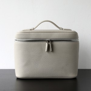 TRUST-U niche let luksuriøs moderigtig stor kapacitet første lags kosmetiktaske i kohud med spejl og flere rum til rejsemakeup