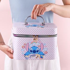 Bag cosmetig capasiti mawr TRUST-U gyda theimlad moethus, storfa gludadwy ac amlswyddogaethol a hawdd ei gario