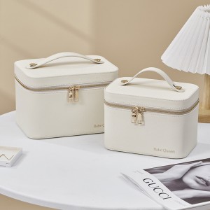 TRUST-U LED make-up opslachdoaze mei ljocht en spegel, profesjonele draachbere kosmetyske tas mei grutte kapasiteit