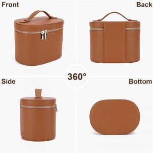 TRUST-U Cross-border Multi-layer PU Cosmetic Bag High-end Travel Toiletry Bag Portable Large Capacity Leather Bucket Cosmetic Bag