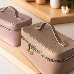 TRUST-U High-Quality New Large Capacity Leather Makeup Bag, Ins Style Extremely Popular, Convenient Waterproof Double-Layer High-End Storage Bag