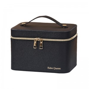 TRUST-U LED make-up opslachdoaze mei ljocht en spegel, profesjonele draachbere kosmetyske tas mei grutte kapasiteit