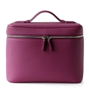 TRUST-U niche let luksuriøs moderigtig stor kapacitet første lags kosmetiktaske i kohud med spejl og flere rum til rejsemakeup