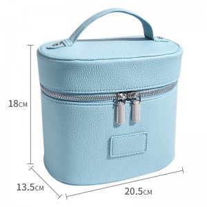 TRUST-U Langyan Makeup Bag 2025 New Style Simple Portable Handheld Large Capacity PU Leather Travel Partition Makeup Bag