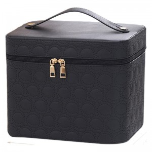 TRUST-U Large capacity cosmetic case portable cosmetic storage bag double layer bridal gift box