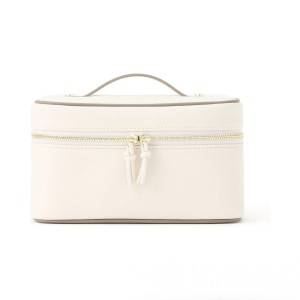 TRUST-U Japan Amazon Qaabka Cusub ee Saxda ah ee Maqaar ee Boorsada Qurxinta Dumarka, Lychee Texture Large Capacity Handheld Boorsada Kaydinta Quruxda ee Haweenka