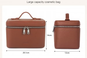 TRUST-U leather makeup bag large capacity portable makeup case travel multifunctional cosmetic bag toiletry bag storage box