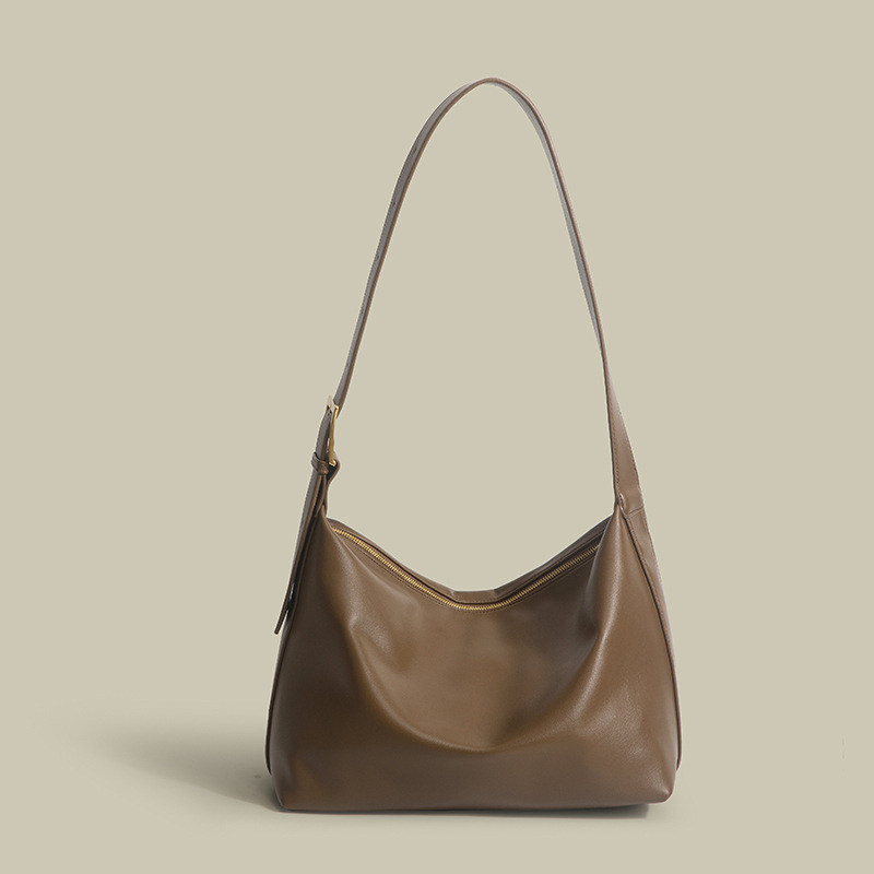 Ŝultrosako TRUST-U PU grandkapacita, luksa sento, multflanka unuforma koloro, larĝa ŝultrosako por navedado