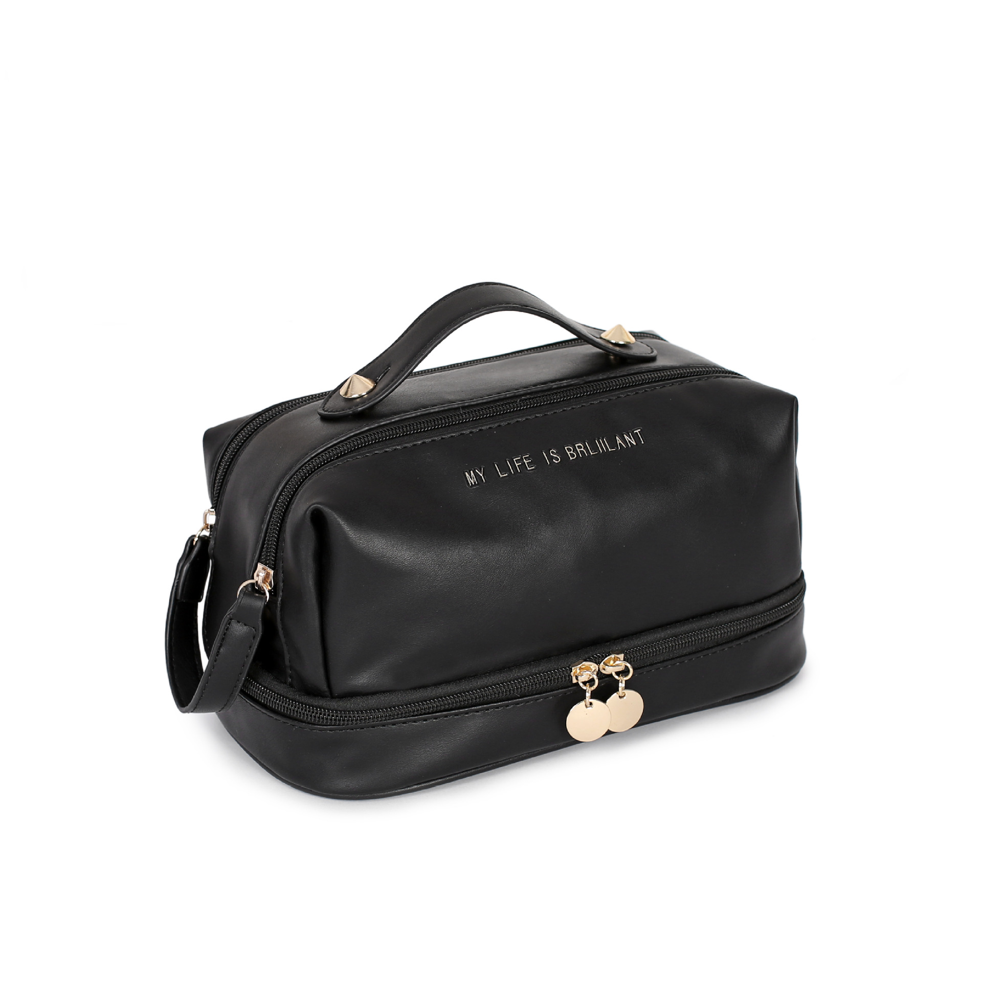 TRUST-U Babban ƙarfin PU jakar ajiya, mai hana ruwa mai yawa, kayan bayan gida masu dacewa da jakar kayan kwalliya