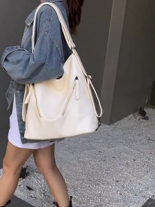 TRUST-U ಹೈ-ಎಂಡ್ ಸಿಲ್ವರ್ ಟೋಟ್ ಬ್ಯಾಗ್, 2025, ದೊಡ್ಡ ಸಾಮರ್ಥ್ಯ, ಮಹಿಳೆಯರ ಪ್ರಯಾಣಕ್ಕಾಗಿ ಬಹುಮುಖ ಬೆಳ್ಳಿ ಕೈಚೀಲ