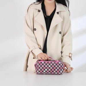 TRUST-U نوی لوی ظرفیت لرونکی کاسمیټیک کڅوړه، د لوړ پای پورټ ایبل ټوټ کڅوړه، رنګین PU واټر پروف سفر ذخیره کڅوړه