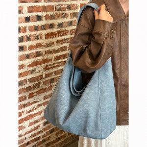 TRUST-U New relaxed style commuter shoulder tote bag, Korean style niche design canvas bag, casual and versatile underarm bag