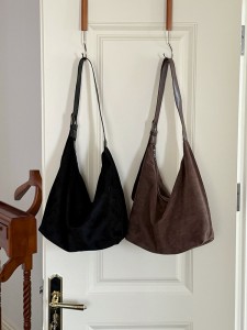 TRUST-U New Mori Girl Style Suede Large Capacity Tote Shoulder Bag for Women, Niche Style, Lightweight and Simple Korean Design