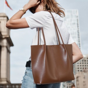 TRUST-U Stylish, versatile, large-capacity, pleated mother-daughter tote bag with a sophisticated retro minimalist design, perfect for commuting.