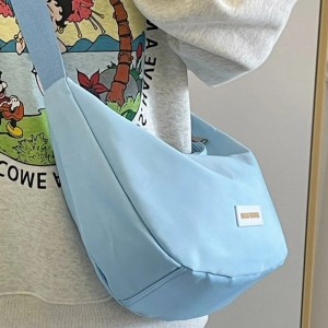 TRUST-U Solid color, minimalist design, convenient wide-shoulder nylon dumpling bag/crossbody bag