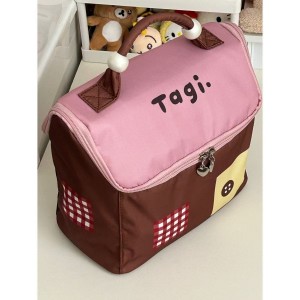 TRUST-U Cute house-shaped skincare product storage bag, large capacity makeup bag, portable travel toiletries organizer