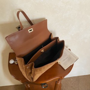 TRUST-U Retro frosted tote bag for women, large capacity, suitable for commuting, underarm bag, suede texture, sophisticated and versatile crossbody bag