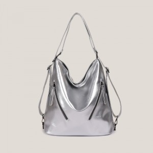 TRUST-U ಹೈ-ಎಂಡ್ ಸಿಲ್ವರ್ ಟೋಟ್ ಬ್ಯಾಗ್, 2025, ದೊಡ್ಡ ಸಾಮರ್ಥ್ಯ, ಮಹಿಳೆಯರ ಪ್ರಯಾಣಕ್ಕಾಗಿ ಬಹುಮುಖ ಬೆಳ್ಳಿ ಕೈಚೀಲ