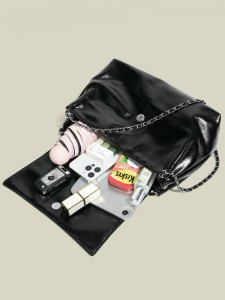 TRUST-U Versatile Instagram-worthy chain scarf pendant shoulder bag, large capacity, stylish and simple soft leather commuter tote bag