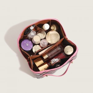 TRUST-U نوی لوی ظرفیت لرونکی کاسمیټیک کڅوړه، د لوړ پای پورټ ایبل ټوټ کڅوړه، رنګین PU واټر پروف سفر ذخیره کڅوړه