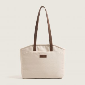 TRUST-U Çantë dore e thjeshtë dhe e përditshme për femra, me kapacitet të madh, çantë dore, çantë shpatullash, stil i ri vjeshte dhe dimëri, çantë e thjeshtë prej kanavacë për në punë.