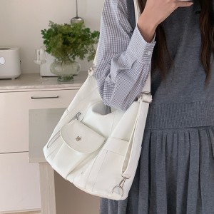 TRUST-U Retro minimalist soft leather backpack with multiple carrying options and adjustable shoulder tote bag