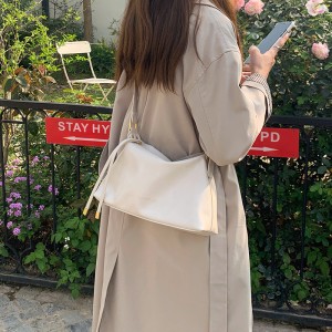 TRUST-U Snygg och minimalistisk väska med textur för pendling, unik design, mjuk axel-/crossbodyväska för kvinnor