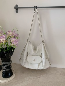 TRUST-U Retro minimalist soft leather backpack with multiple carrying options and adjustable shoulder tote bag