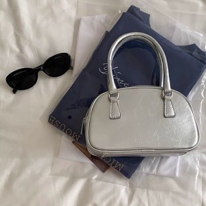 TRUST-U Retro underarm bag, bowling bag, versatile, light luxury shoulder bag, Korean style niche handbag, small square crossbody bag