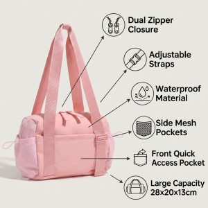 TRUST-U Casual tote sports fitness bag, cross-border large capacity multi-functional travel shoulder bag, waterproof storage bag