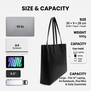 TRUST-U Stylish, versatile, large-capacity, pleated mother-daughter tote bag with a sophisticated retro minimalist design, perfect for commuting
