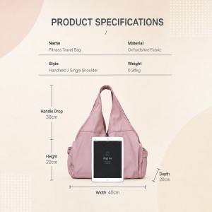 Trust-U Multi-Layer Mommy Bag Lightweight Storage Single Shoulder Bag Large Capacity Travel Bag Wet and Dry Separation Sports Handbag for Women