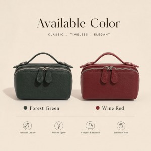 TRUST-U PU leather mini cosmetic bag, premium toiletry bag, travel-friendly cosmetic bag and storage bag