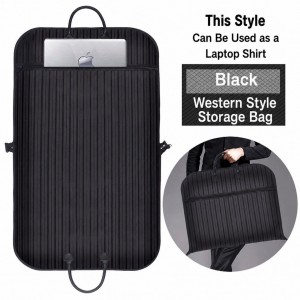 Trust-U Oxford cloth clothing dust cover striped suit bag foldable suit cover dust-proof hanging bag coat cover set