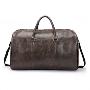 Trust-U European and American PU Travel Bag, Large Capacity Cylinder Sports and Fitness Bag, Business Casual Short Trip Luggage Bag