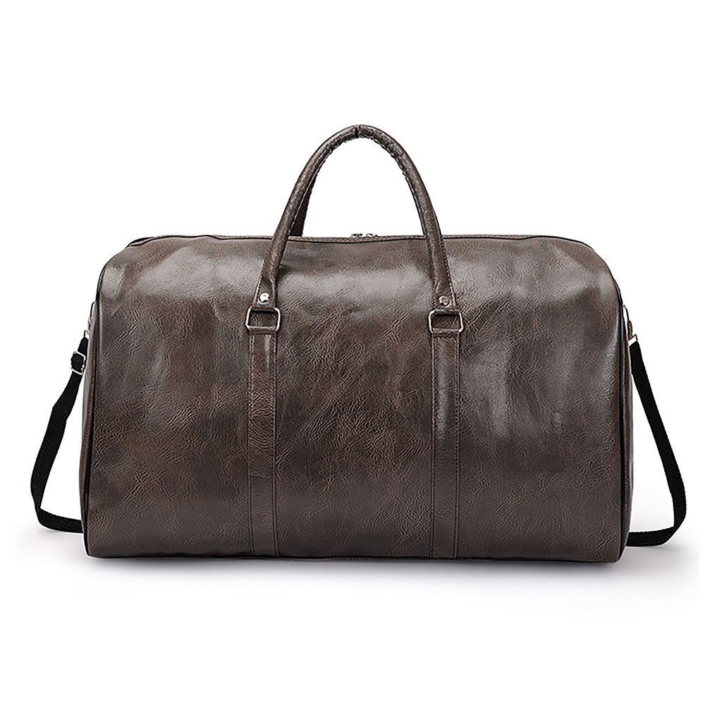 Trust-U European and American PU Travel Bag, Large Capacity Cylinder Sports and Fitness Bag, Business Casual Short Trip Luggage Bag