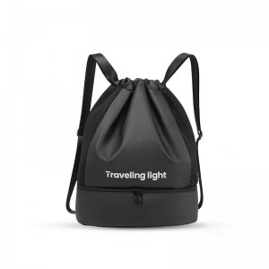TRUST-U Double shoulder strap shoe compartment travel bag mountaineering bag dry and wet separation fitness bag wear-resistant large capacity storage bag