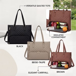 TRUST-U New large-capacity tote bag, laptop organizer, lunchbox for office workers, 2-in-1 shoulder/crossbody bag