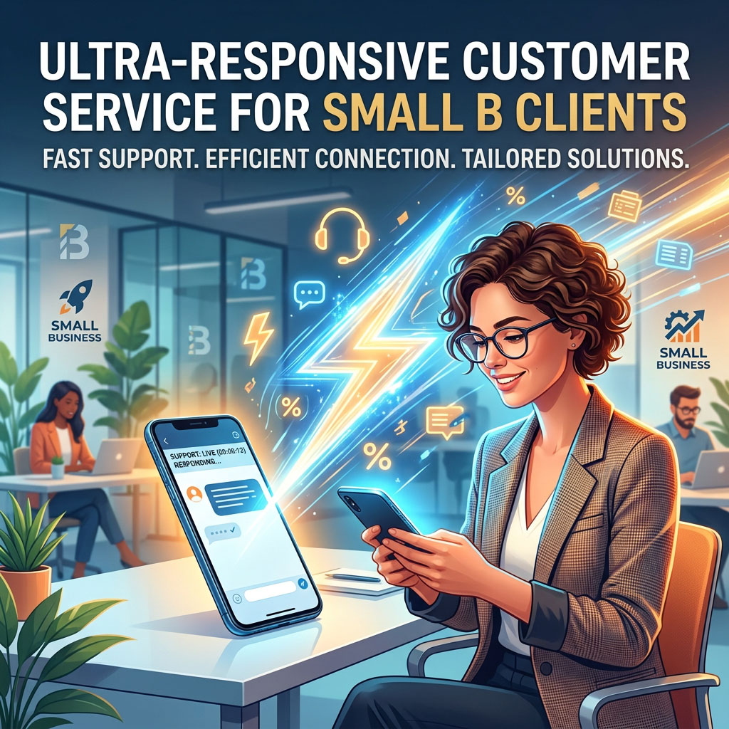 How responsive is your customer service for small B clients?