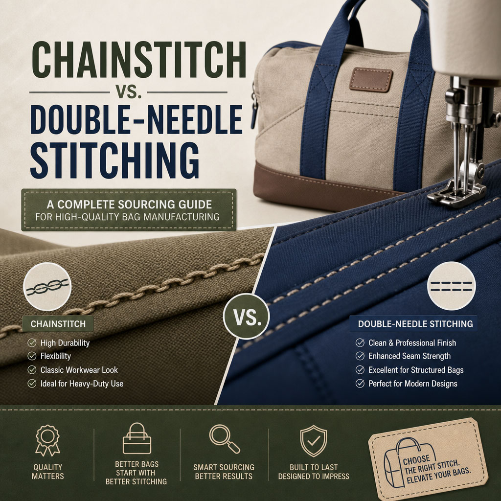 Chainstitch vs. Double-Needle Stitching: A Complete Sourcing Guide for High-Quality Bag Manufacturing