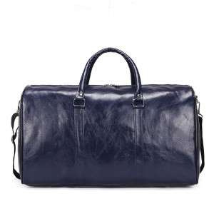 Trust-U European and American PU Travel Bag, Large Capacity Cylinder Sports and Fitness Bag, Business Casual Short Trip Luggage Bag