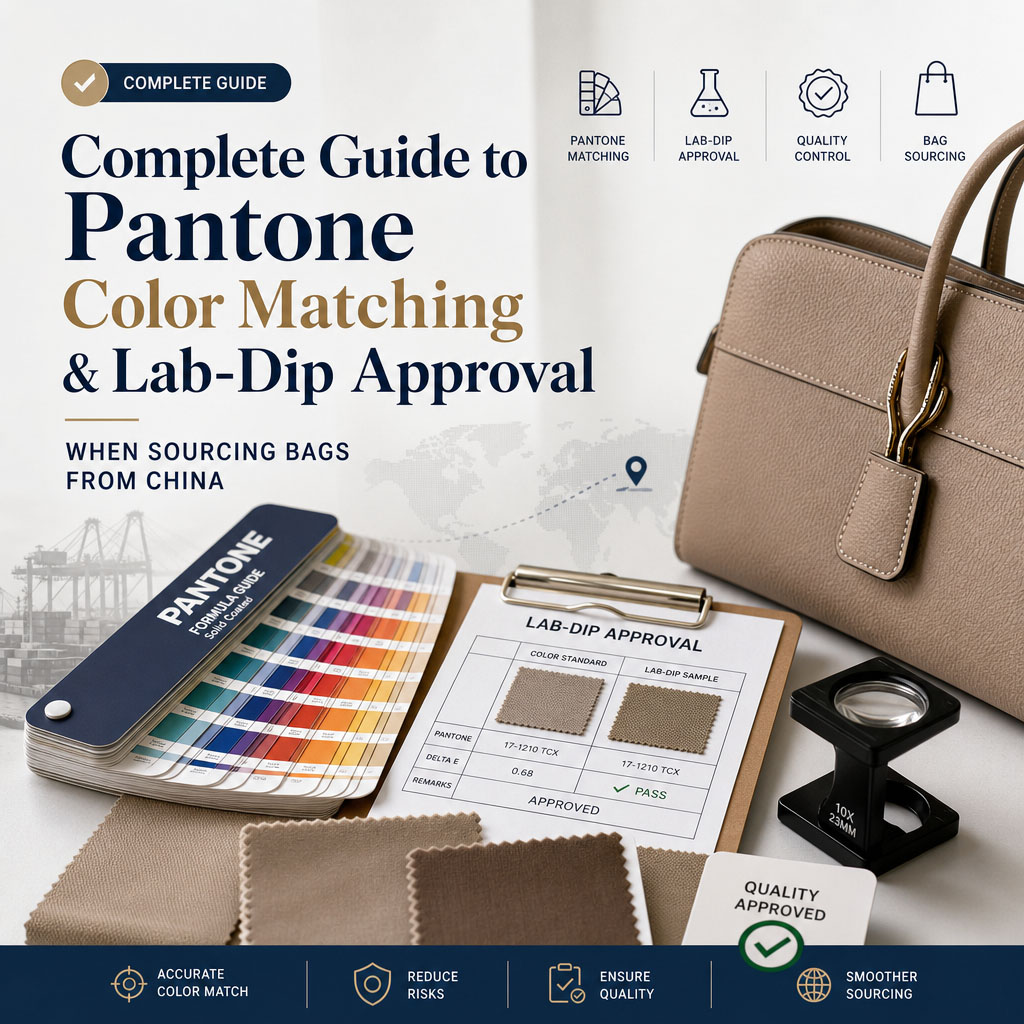 Complete Guide to Pantone Color Matching & Lab-Dip Approval When Sourcing Bags from China
