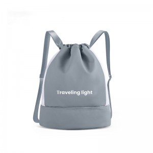 TRUST-U Double shoulder strap shoe compartment travel bag mountaineering bag dry and wet separation fitness bag wear-resistant large capacity storage bag