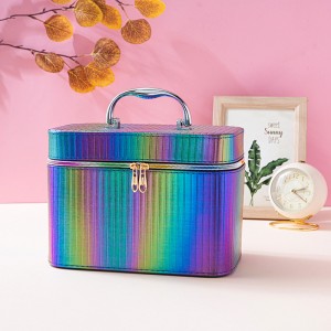 TRUST-U Makeup artist professional makeup box large capacity portable cosmetics storage box PU mini cosmetic bag portable