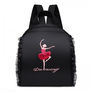 TRUST-U Novu saccu di ballu zainu à doppia spalla per zitelli saccu di scola di ballettu latinu cù ricamu stampa saccu di ballu di principessa per zitelle