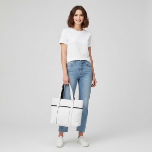 Trust-U New large-capacity cross-border canvas tote bag with stylish letters, single-shoulder bag for outdoor sports, yoga,beach.