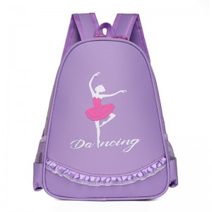 TRUST-U Geantă de dans pentru copii, rucsac cu umăr dublu pentru depozitare, ghiozdan de balet latin, geantă de dans pentru fete, prințesă